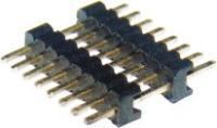 供应1.27mm单排双塑排针180°塑高1.8mm
